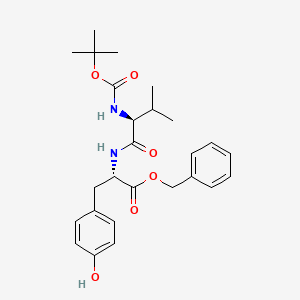 molecular formula C26H34N2O6 B13779226 Boc-Val-Tyr-OBzl 