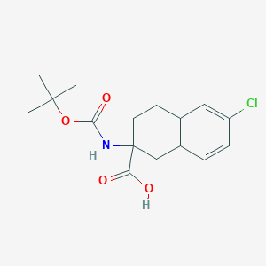 molecular formula C16H20ClNO4 B1377923 2-Boc-氨基-6-氯-1,2,3,4-四氢萘-2-羧酸 CAS No. 1123169-52-7