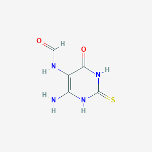 molecular formula C5H6N4O2S B13779243 N-(6-Amino-4-oxo-2-sulfanylidene-1,2,3,4-tetrahydropyrimidin-5-yl)formamide CAS No. 64194-62-3