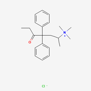 molecular formula C22H30ClNO B13779257 3-Heptanone, 6-dimethylamino-4,4-diphenyl-, methylchloride CAS No. 63834-35-5