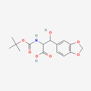 molecular formula C15H19NO7 B1377927 Boc-D-赤藓糖-3-(苯并[1,3]二氧杂环-5-基)丝氨酸 CAS No. 1134768-34-5