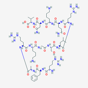 molecular formula C67H118N26O17 B137793 H-Arg-Phe-Ala-Arg-Lys-Gly-Ser-Leu-Arg-Gln-Lys-Asn-Val-OH CAS No. 136795-05-6