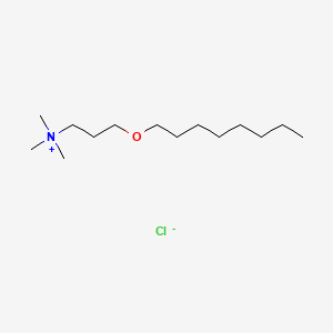 molecular formula C14H32ClNO B13779307 Trimethyl-3-(octyloxy)propylammonium chloride CAS No. 68123-08-0