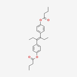 molecular formula C26H32O4 B13779320 Diethylstilbestrol dibutyrate 