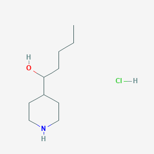 molecular formula C10H22ClNO B13779326 4-Piperidinemethanol,alpha-butyl-,hydrochloride 