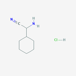 molecular formula C8H15ClN2 B1377933 2-Amino-2-cyclohexylacetonitrile hydrochloride CAS No. 150512-61-1