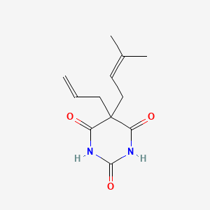 molecular formula C12H16N2O3 B13779330 Barbituric acid, 5-allyl-5-(3-methyl-2-butenyl)- CAS No. 99901-13-0