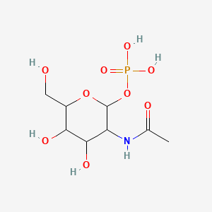 molecular formula C8H16NO9P B13779375 [3-Acetylamino-4,5-dihydroxy-6-(hydroxymethyl)oxan-2-yl]oxyphosphonic acid 