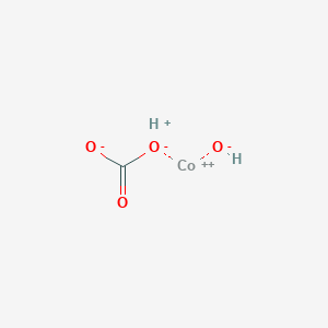 molecular formula CH2CoO4 B13779391 Cobaltate(1-), [carbonato(2-)-|EO]hydroxy-, hydrogen 