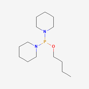 molecular formula C14H29N2OP B13779400 Phosphinous acid, dipiperidino-, butyl ester CAS No. 74038-33-8