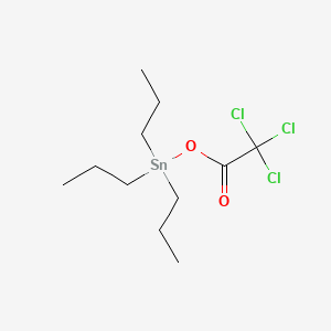 molecular formula C11H21Cl3O2Sn B13779429 Stannane, (trichloroacetoxy)tripropyl- CAS No. 73927-99-8