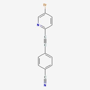 molecular formula C14H7BrN2 B13779467 4-(5-Bromopyridine-2-ylethynyl)benzonitrile 