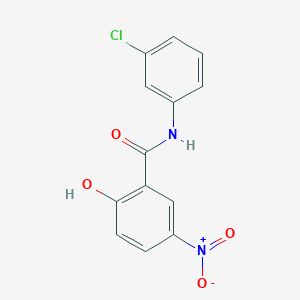 molecular formula C13H9ClN2O4 B13779468 Salicylanilide, 3'-chloro-5-nitro- CAS No. 6505-75-5