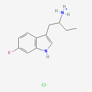 molecular formula C12H16ClFN2 B13779563 alpha-Ethyl-6-fluoro-1H-indole-3-ethanamine hydrochloride CAS No. 81603-64-7