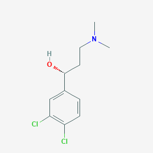 molecular formula C11H15Cl2NO B137796 (R)-1-(3,4-Dichloro-phenyl)-3-dimethylamino-propan-1-ol CAS No. 147641-96-1