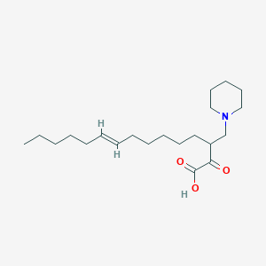 molecular formula C21H37NO3 B13779612 1-Piperidinebutanoic acid, beta-dodecen-1-yl-gamma-oxo- CAS No. 68958-51-0