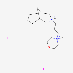 molecular formula C17H34I2N2O B13779647 Morpholinium, 4-methyl-4-(3-(3-methyl-3-azoniabicyclo(3.3.1)non-3-yl)propyl)-, diiodide CAS No. 64058-08-8