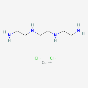 molecular formula C6H18Cl2CuN4 B13779655 copper;N'-[2-(2-aminoethylamino)ethyl]ethane-1,2-diamine;dichloride CAS No. 94955-60-9