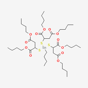 molecular formula C40H72O12S3Sn B13779688 Hexabutyl 2,2',2''-[(butylstannylidyne)tris(thio)]trisuccinate CAS No. 65291-39-6