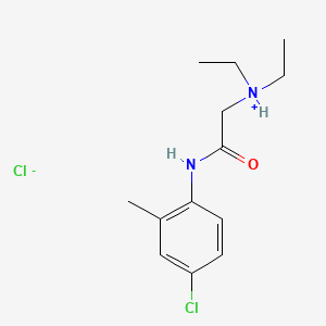 molecular formula C13H20Cl2N2O B13779717 Acetanilide, 4'-chloro-2-(diethylamino)-2'-methyl-, hydrochloride CAS No. 77966-47-3