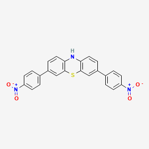 molecular formula C24H15N3O4S B13779737 3,7-Bis(4-nitrophenyl)-10H-phenothiazine 