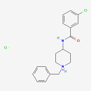 molecular formula C19H22Cl2N2O B13779748 3-Chloro-N-(1-(phenylmethyl)-4-piperidinyl)benzamide hydrochloride CAS No. 63639-51-0