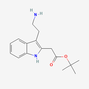 molecular formula C16H22N2O2 B1377977 [3-(2-Amino-ethyl)-1H-indol-2-YL]-acetic acid tert-butyl ester CAS No. 885270-62-2
