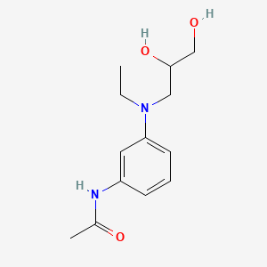 molecular formula C13H20N2O3 B13779788 Acetamide, N-[3-[(2,3-dihydroxypropyl)ethylamino]phenyl]- CAS No. 63467-22-1
