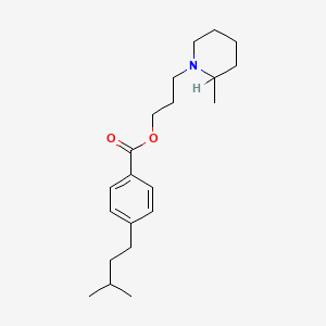 molecular formula C21H33NO2 B13779831 3-(2'-Methylpiperidino)propyl p-isopentylbenzoate CAS No. 63916-91-6