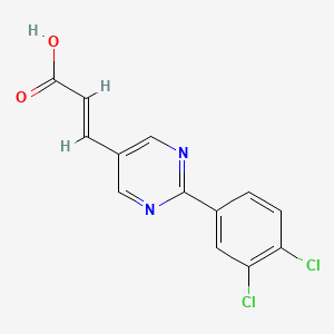 molecular formula C13H8Cl2N2O2 B13779842 (E)-3-[2-(3,4-dichlorophenyl)pyrimidin-5-yl]prop-2-enoic acid 