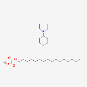 molecular formula C26H55NO4S B13779849 Cyclohexyldiethylammonium hexadecyl sulphate CAS No. 65151-49-7