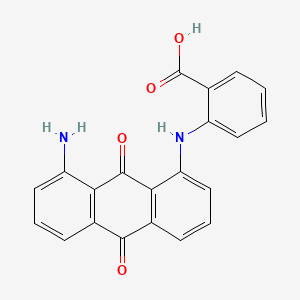 molecular formula C21H14N2O4 B13779850 Anthranilic acid, N-(8-aminoanthraquinonyl)- CAS No. 82-15-5