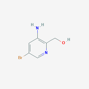 molecular formula C6H7BrN2O B1377986 (3-Amino-5-bromopyridin-2-yl)methanol CAS No. 1363381-68-3
