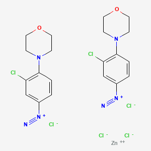 molecular formula C20H22Cl6N6O2Zn B13779898 zinc;3-chloro-4-morpholin-4-ylbenzenediazonium;tetrachloride CAS No. 67828-65-3