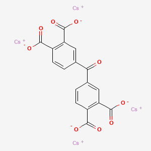molecular formula C17H6Cs4O9 B13779904 Tetracesium 4,4'-carbonyldiphthalate CAS No. 68123-46-6