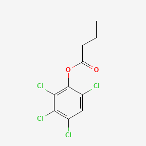 molecular formula C10H8Cl4O2 B13779927 Butyric acid, 2,3,4,6-tetrachlorophenyl ester CAS No. 7476-82-6