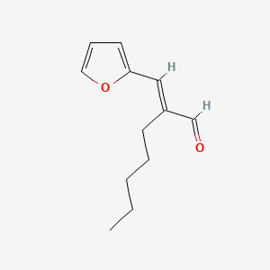 molecular formula C12H16O2 B13779936 2-(2-Furylmethylene)heptan-1-al CAS No. 1608084-15-6