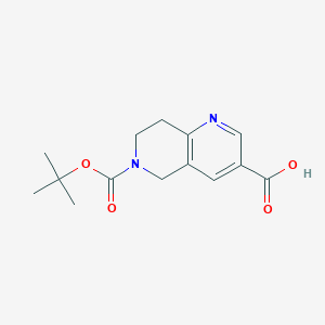 6-(Tert-butoxycarbonyl)-5,6,7,8-tetrahydro-1,6-naphthyridine-3-carboxylic acid