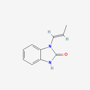 molecular formula C10H10N2O B13779986 3-[(E)-prop-1-enyl]-1H-benzimidazol-2-one 