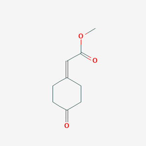 molecular formula C9H12O3 B13780017 Methyl 2-(4-oxocyclohexylidene)acetate 