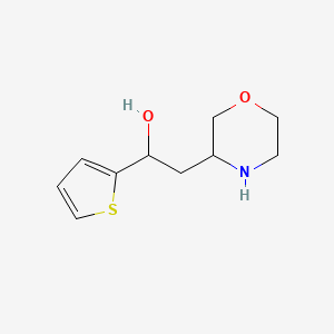 molecular formula C10H15NO2S B1378003 2-(Morpholin-3-yl)-1-(thiophen-2-yl)ethan-1-ol CAS No. 1384427-51-3