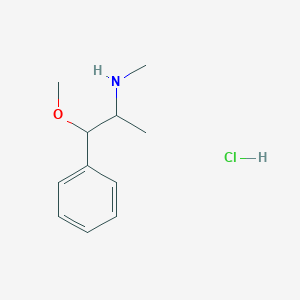 molecular formula C11H18ClNO B13780031 (1-Hydroxy-1-phenylpropan-2-YL)dimethylazanium chloride 