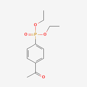 molecular formula C12H17O4P B13780037 Diethyl 4-acetylphenylphosphonate CAS No. 25944-71-2