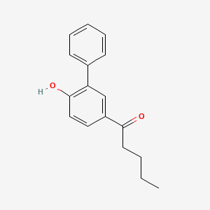 molecular formula C17H18O2 B13780040 1-(6-Hydroxy-biphenyl-3-yl)-pentan-1-one 
