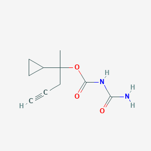 molecular formula C10H14N2O3 B13780047 2-Cyclopropylpent-4-yn-2-yl carbamoylcarbamate CAS No. 93882-81-6