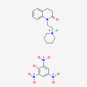 molecular formula C22H25N5O8 B13780056 Carbostyril, 3,4-dihydro-1-(2-piperidinoethyl)-, picrate CAS No. 95227-19-3