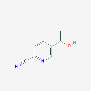 molecular formula C8H8N2O B13780078 2-Pyridinecarbonitrile,5-(1-hydroxyethyl)- 