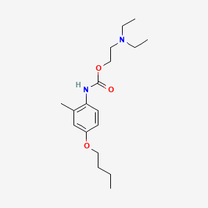 molecular formula C18H30N2O3 B13780092 Carbanilic acid, 4-butoxy-2-methyl-, 2-(diethylamino)ethyl ester CAS No. 63986-41-4