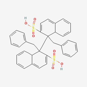 molecular formula C35H32O6S2 B13780124 1,1'-Methylenebis((phenylmethyl)naphthalene-2-sulphonic) acid CAS No. 94133-46-7