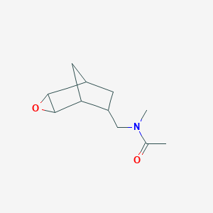 molecular formula C11H17NO2 B13780130 N-methyl-N-(3-oxatricyclo[3.2.1.02,4]octan-6-ylmethyl)acetamide CAS No. 65434-02-8